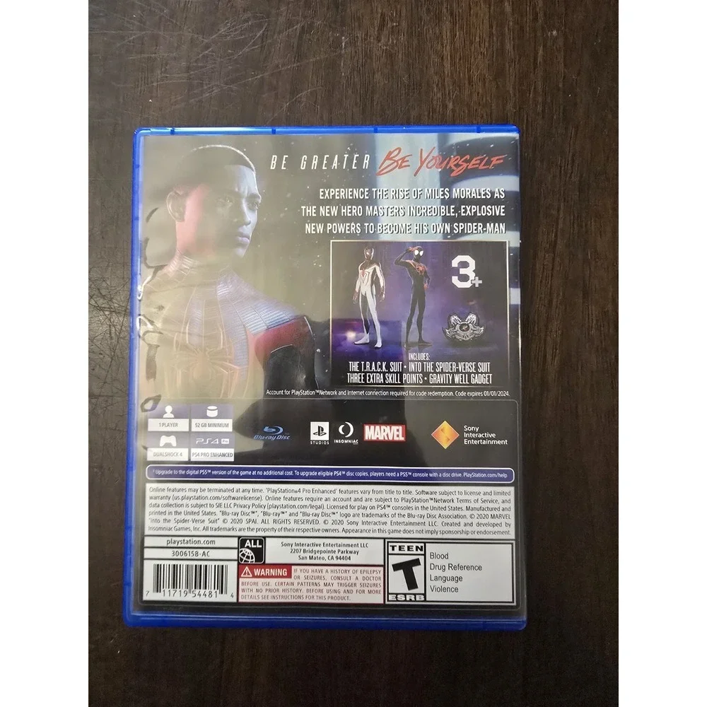 Marvel Spiderman: Miles Morales [Launch Edition] (Sony PlayStation 4 PS4, 2020)